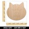 Cat Face Unfinished Craft Wood Holiday Christmas Tree DIY Pre-Drilled Ornament